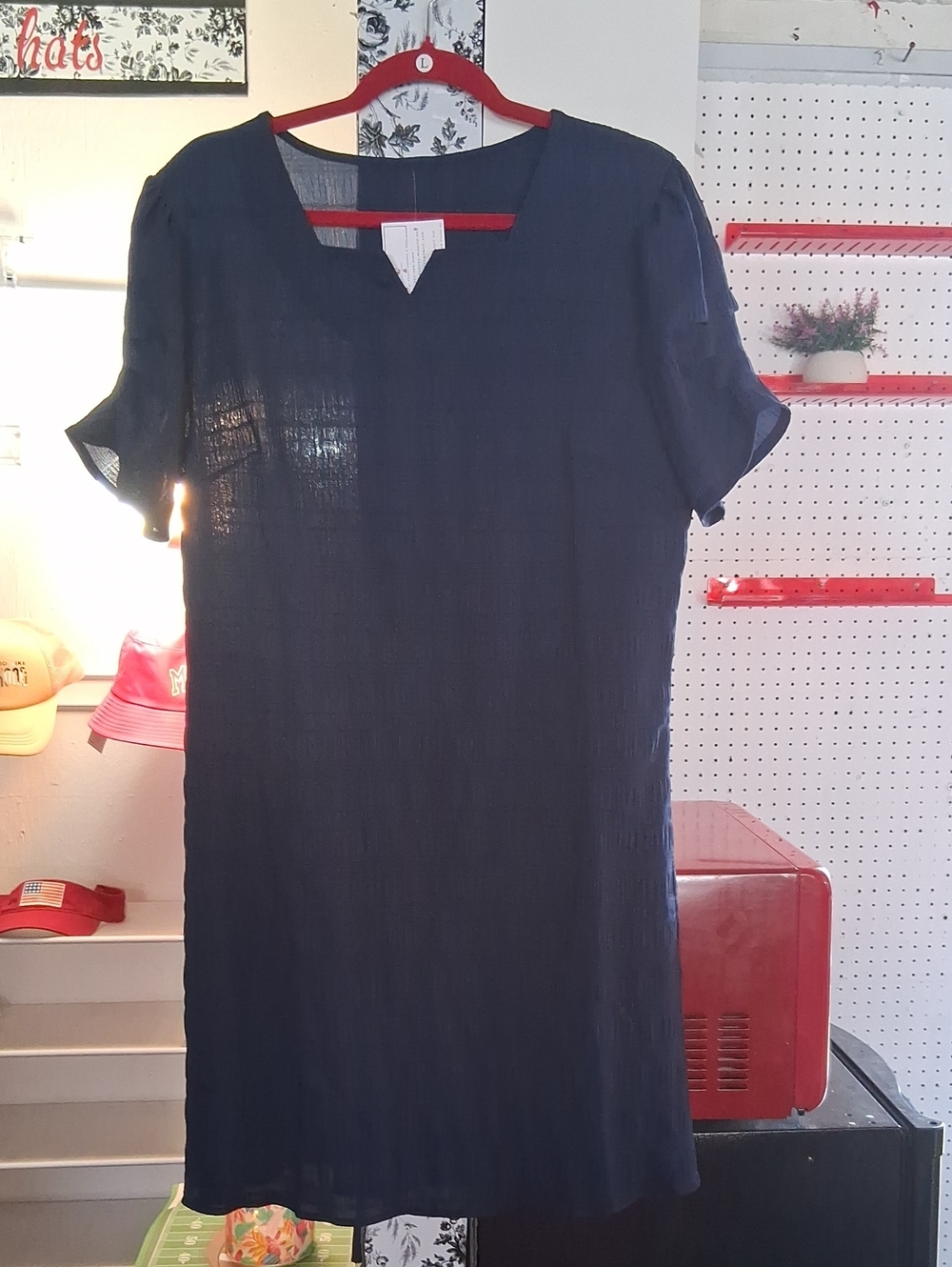 Navy Short-Sleeve Women’s Dress
